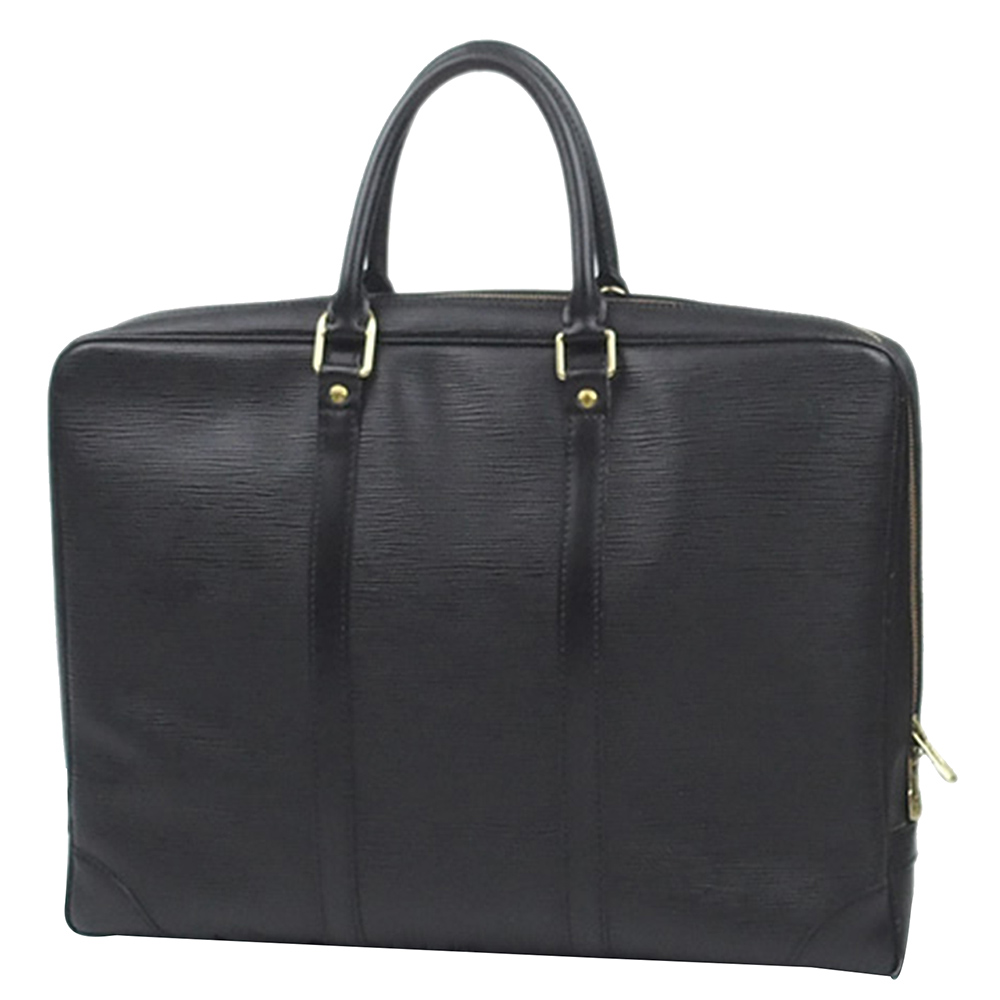 

Louis Vuitton Black Epi Leather Porte-Documents Voyage Briefcase