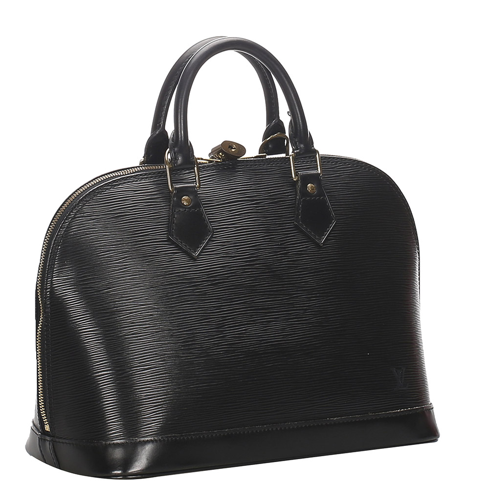 

Louis Vuitton Black Leather Alma PM Bag