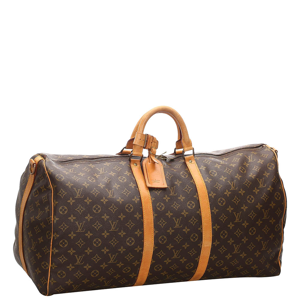 

Louis Vuitton Monogram Canvas Keepall Bandouliere 60 Bag, Brown