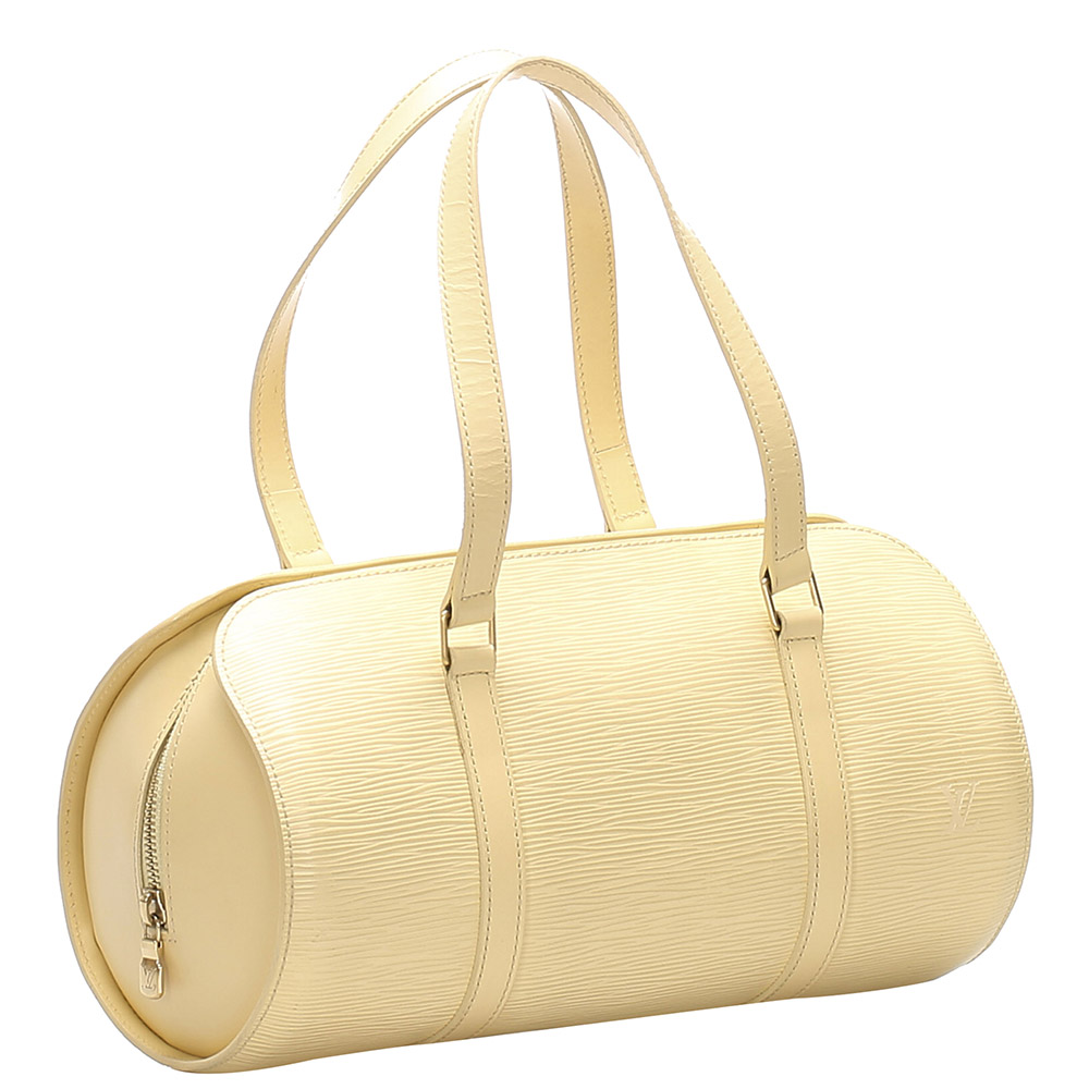 

Louis Vuitton White Epi Leather Soufflot Bag