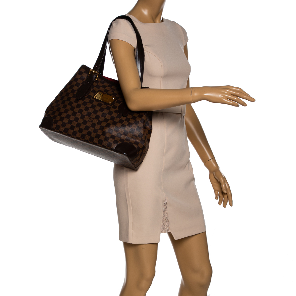 

Louis Vuitton Damier Ebene Canvas Hampstead MM Bag, Brown