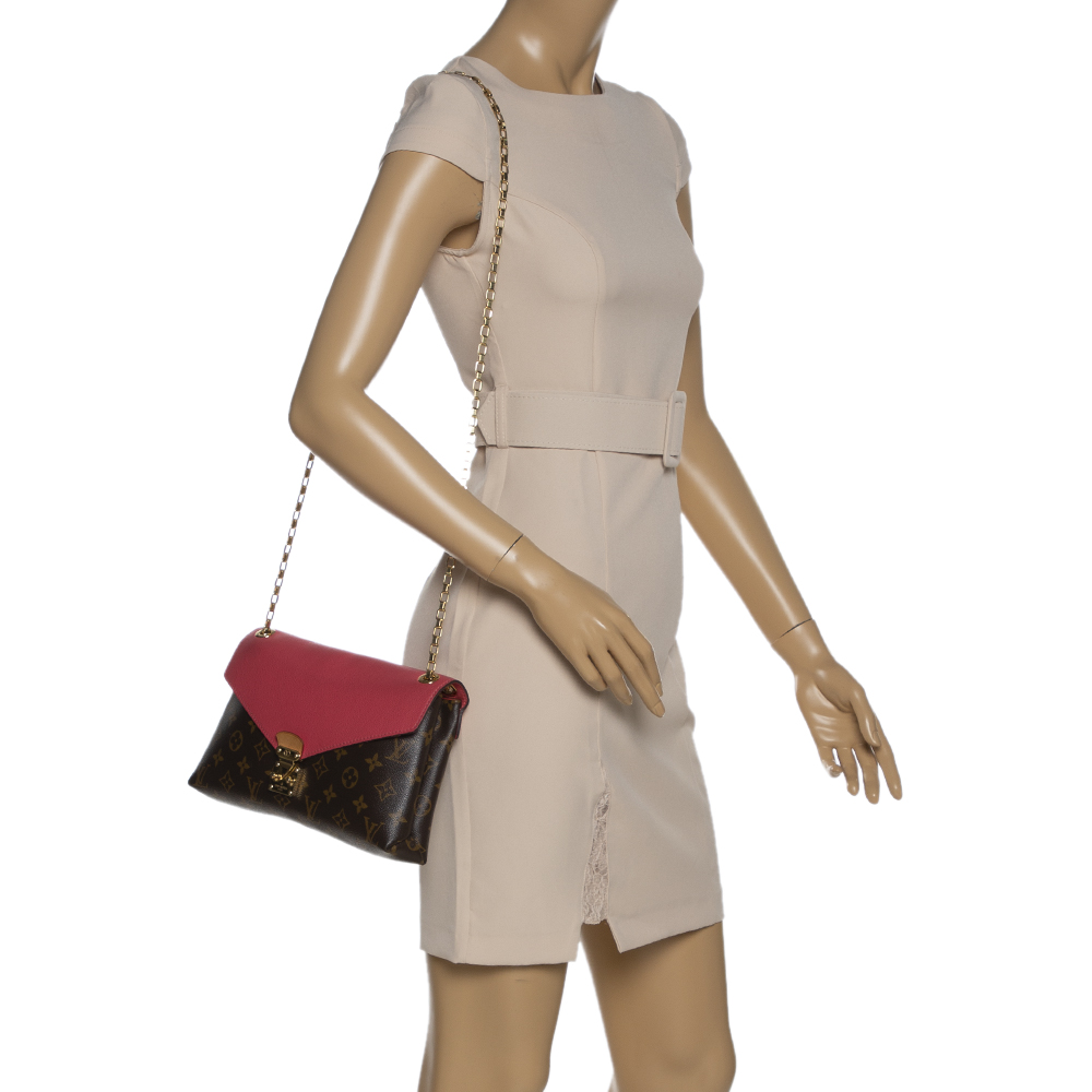 

Louis Vuitton Litchi Monogram Canvas Pallas Chain Bag, Pink