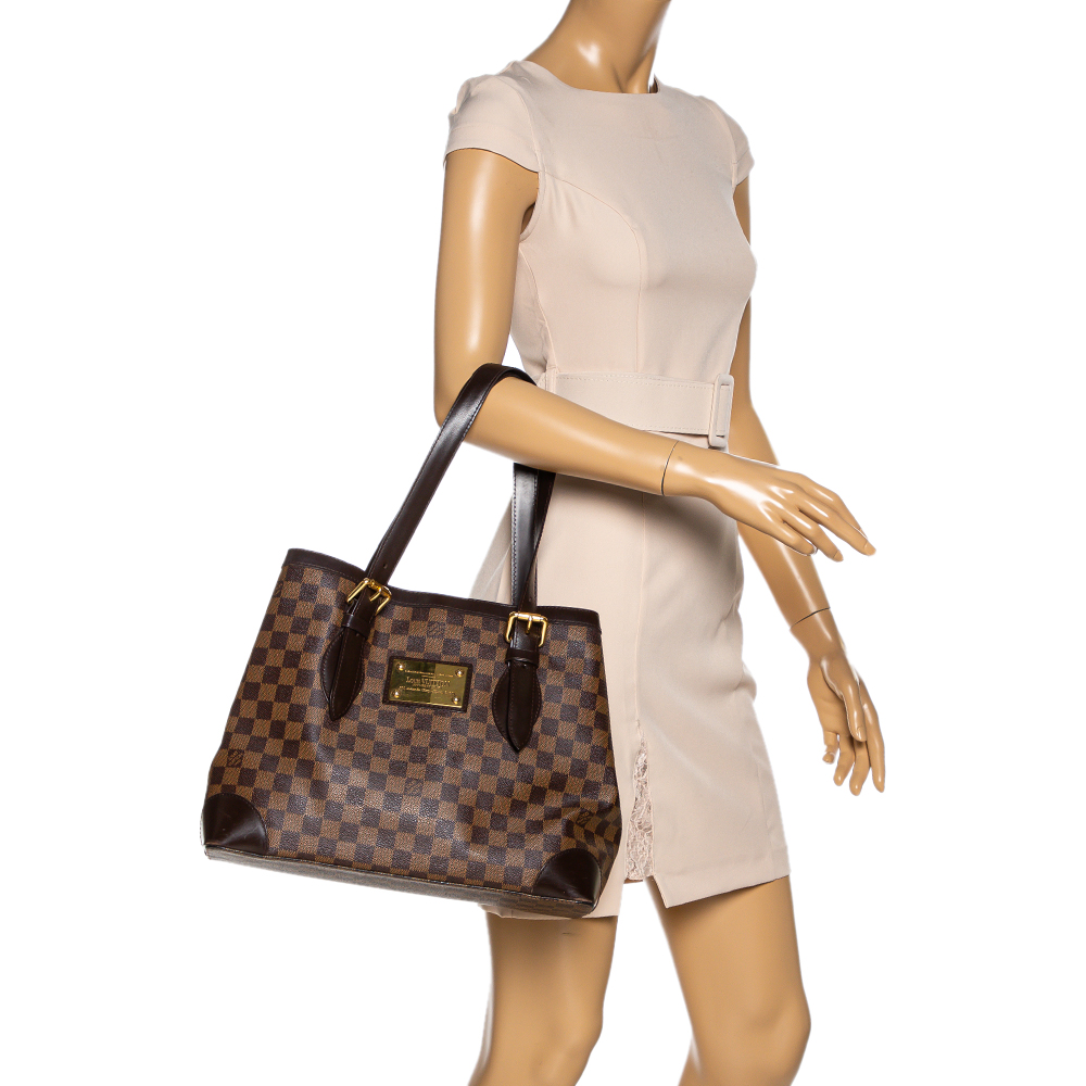 

Louis Vuitton Damier Ebene Canvas Hampstead MM Bag, Brown