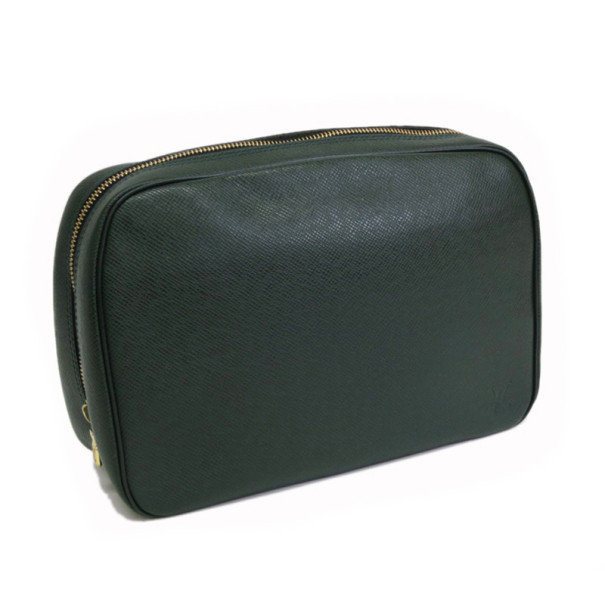 Pre Owned Louis Vuitton Taiga Ardoise Trousse GM Toiletry Bag