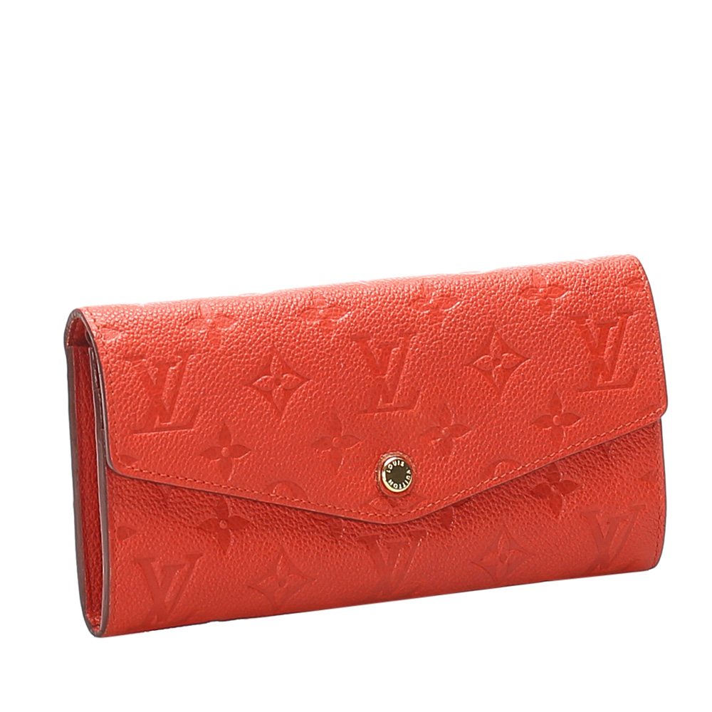 

Louis Vuitton Orange Monogram Empreinte Canvas Curieuse Long Wallet