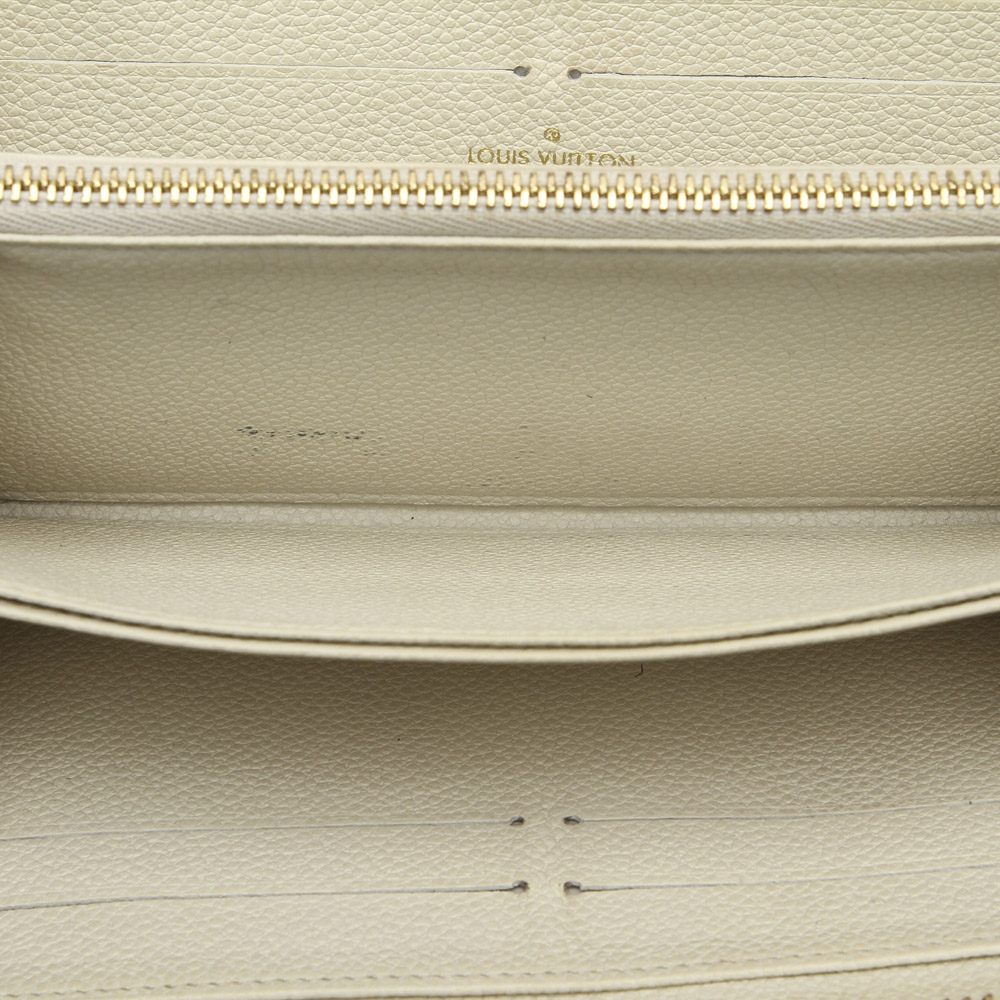 

Louis Vuitton White Monogram Empreinte Zippy Wallet