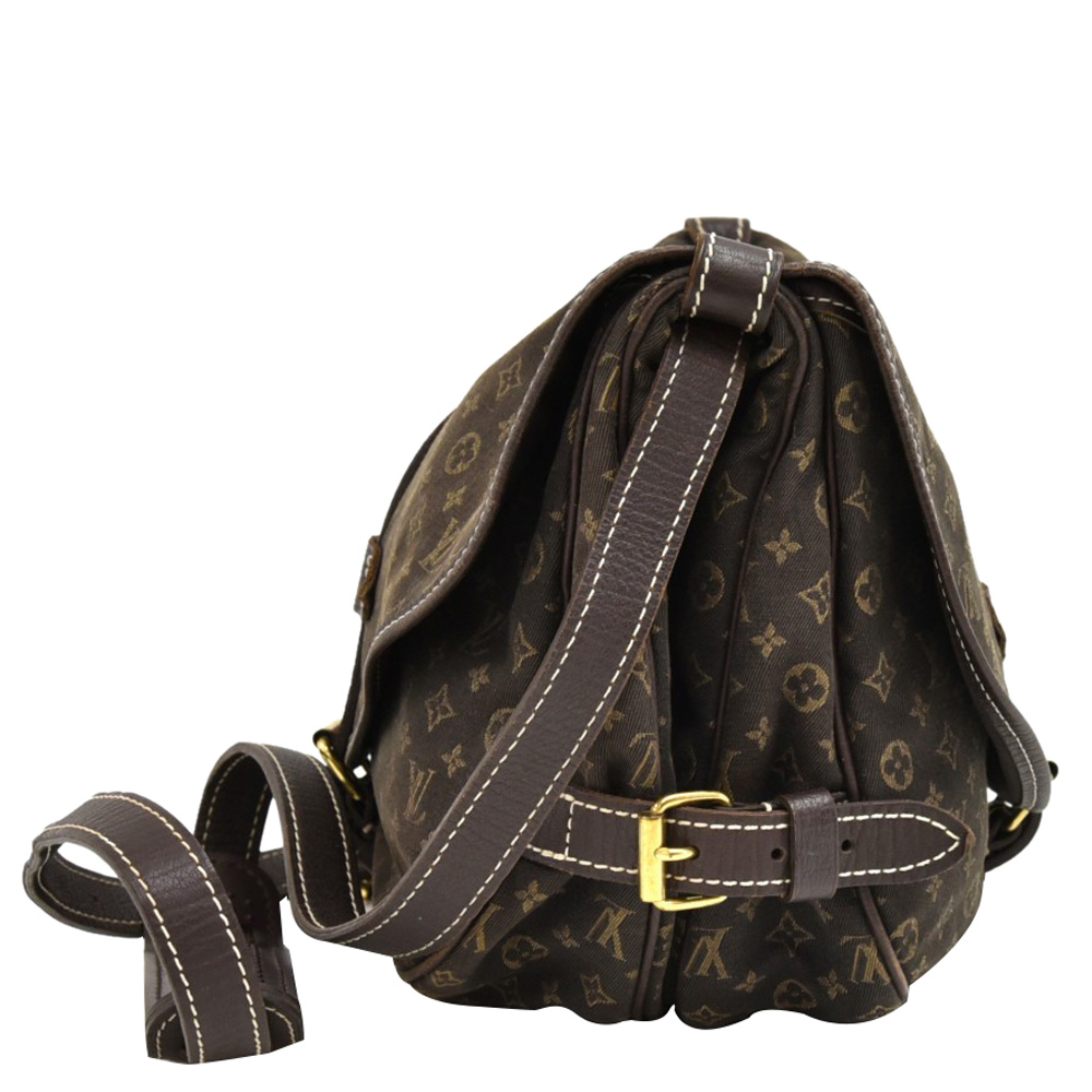 

Louis Vuitton Monogram Mini Lin Canvas Saumur 30 Bag, Brown