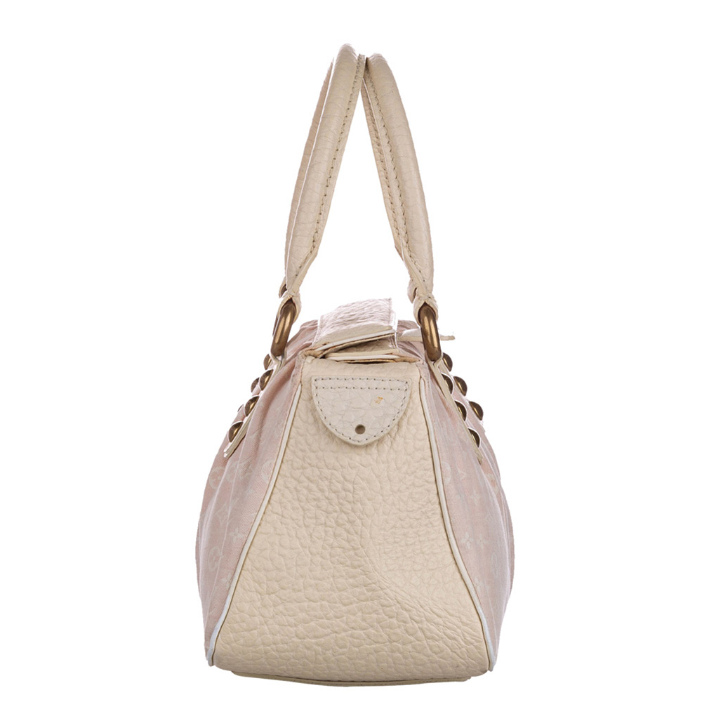 

Louis Vuitton Pink/Cream Monogram Mini Lin Canvas Trapeze PM Bag