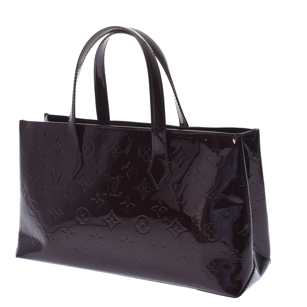 

Louis Vuitton Brown Monogram Vernis Wilshire PM Bag