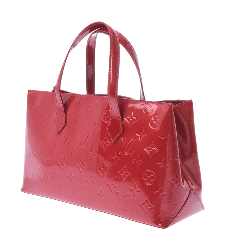 

Louis Vuitton Red Monogram Vernis Wilshire PM Bag