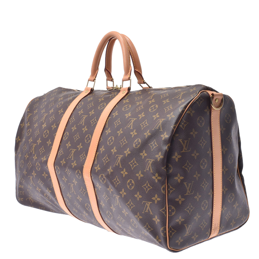 

Louis Vuitton Brown Monogram Canvas Keepall Bandouliere 55 Bag