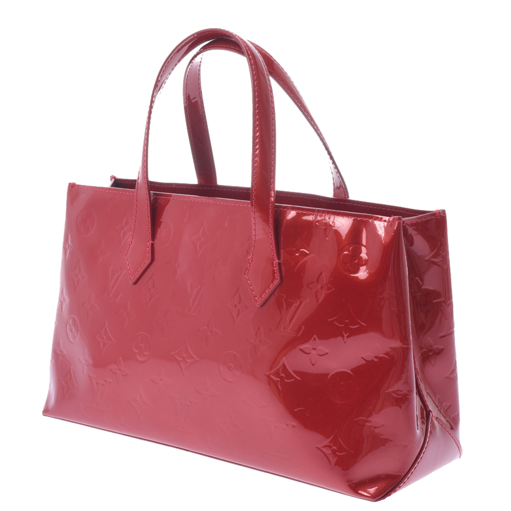 

Louis Vuitton Red Monogram Vernis Wilshire PM Bag