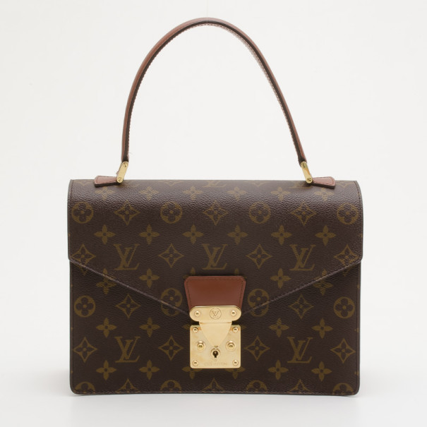 Concorde leather handbag Louis Vuitton Brown in Leather - 16894674