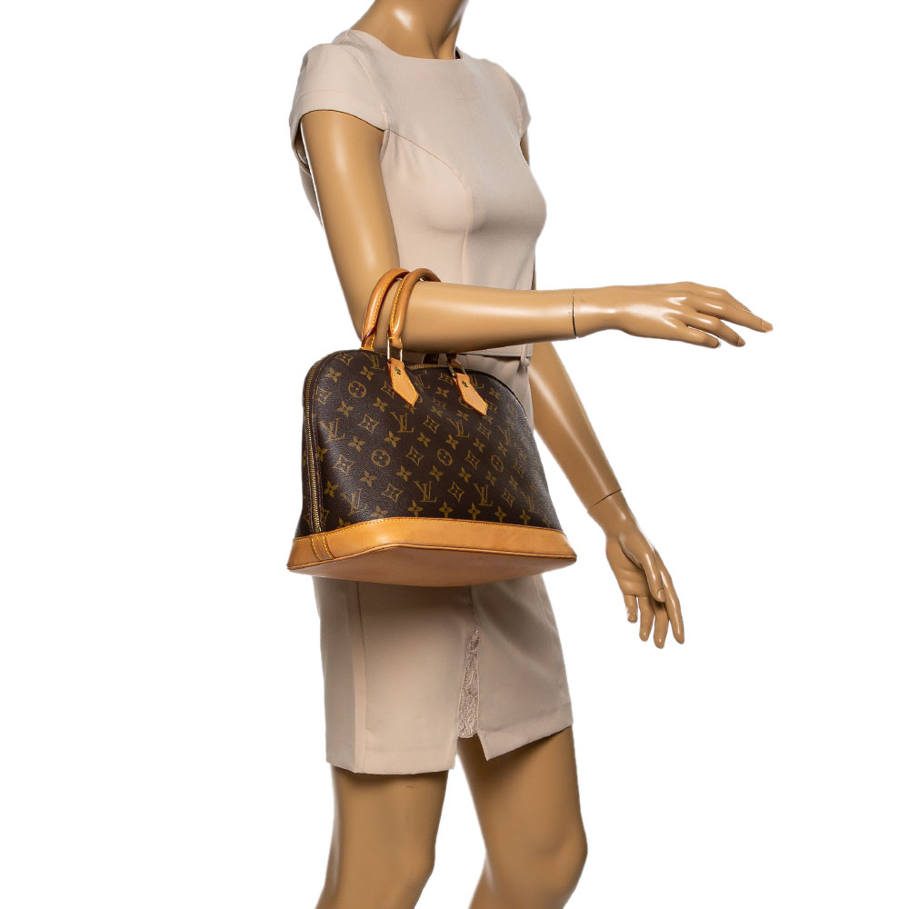 

Louis Vuitton Monogram Canvas Alma PM Bag, Brown