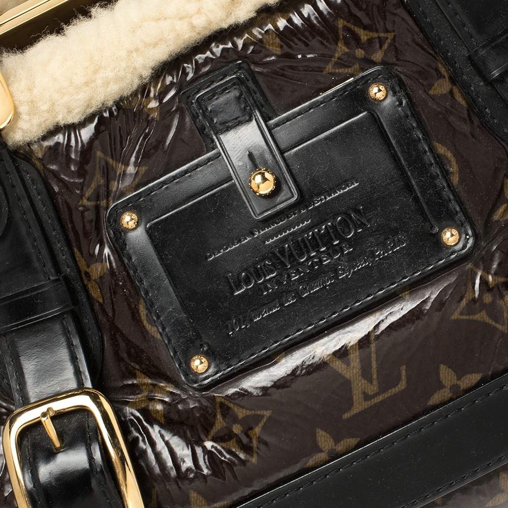 Louis Vuitton Thunder Shearling LE Handbag in Shiny Monogram