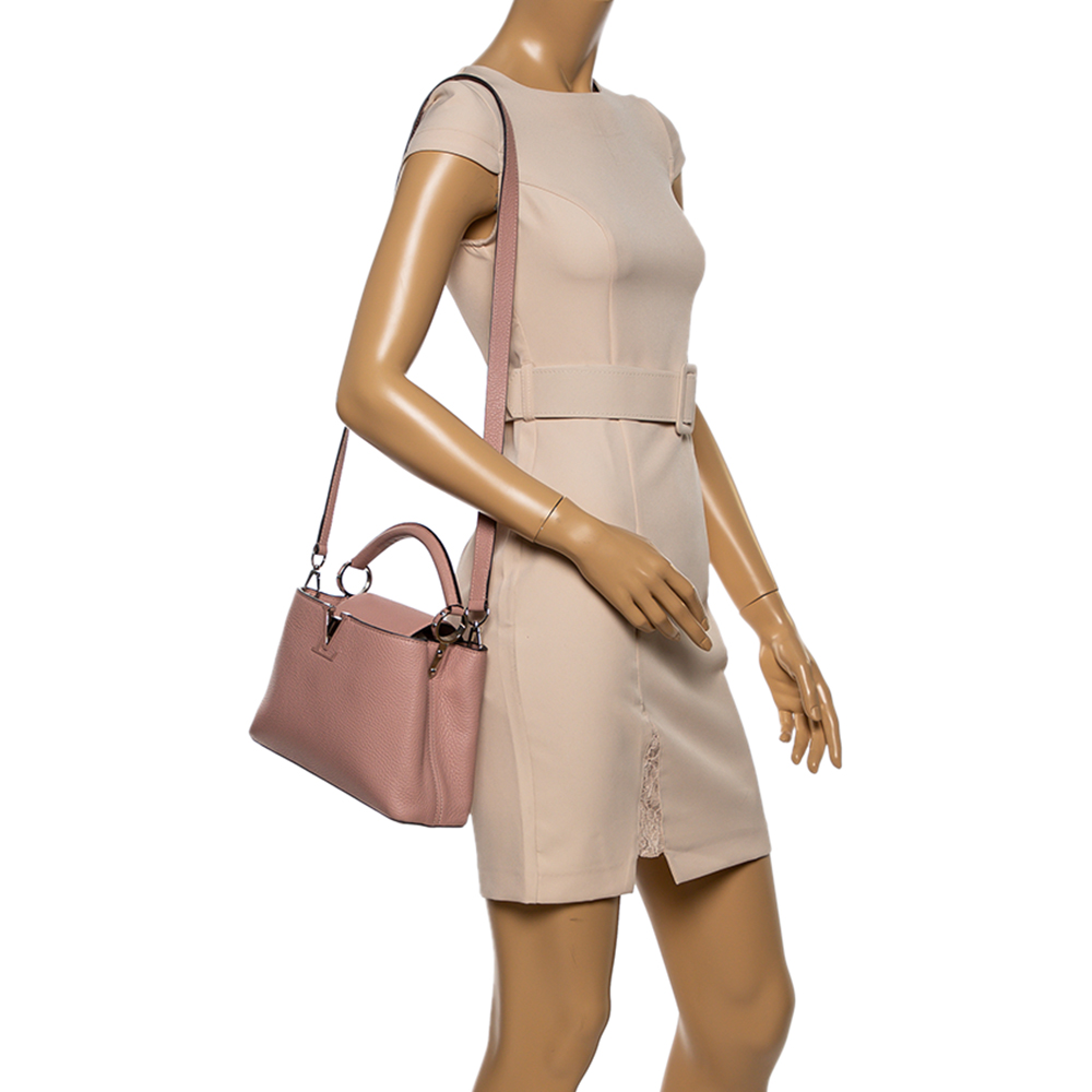 

Louis Vuitton Magnolia Taurillon Leather Capucines BB Bag, Pink