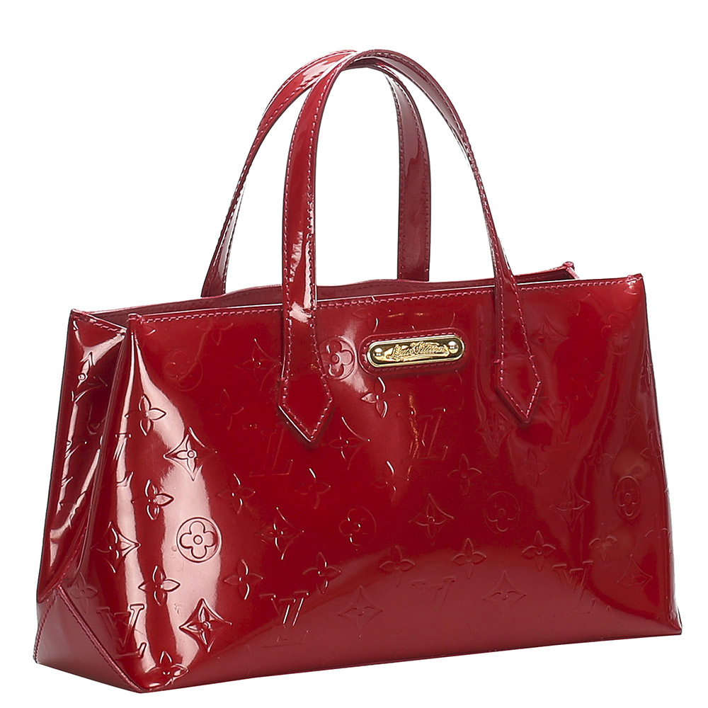

Louis Vuitton Red Monogram Vernis Wilshire PM Bag