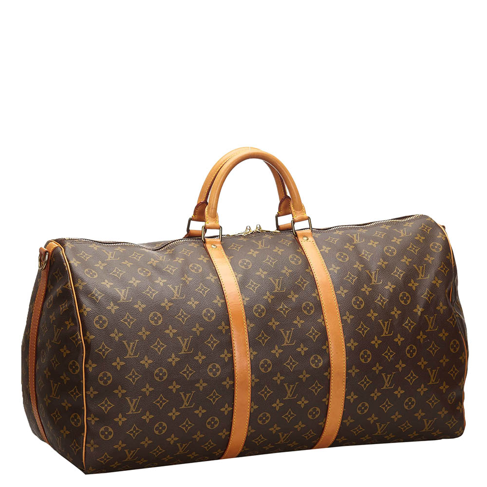 

Louis Vuitton Monogram Canvas Keepall Bandouliere 60 Bag, Brown