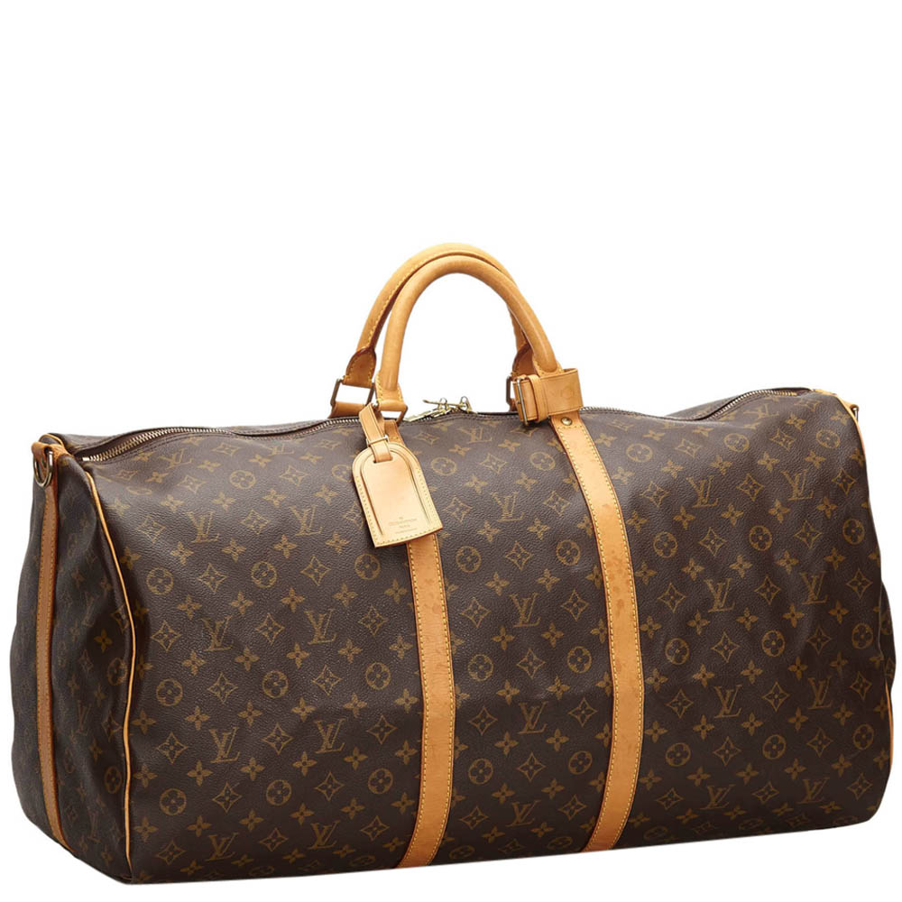 

Louis Vuitton Monogram Canvas Keepall Bandouliere 60 Bag, Brown