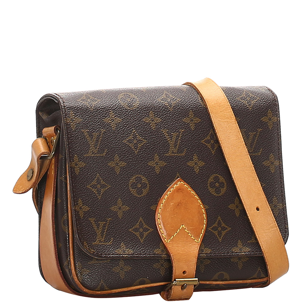 

Louis Vuitton Monogram Canvas Cartouchiere MM Bag, Brown