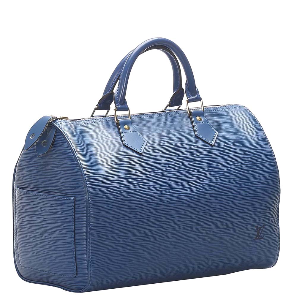 

Louis Vuitton Blue Epi Leather Speedy 30 Bag