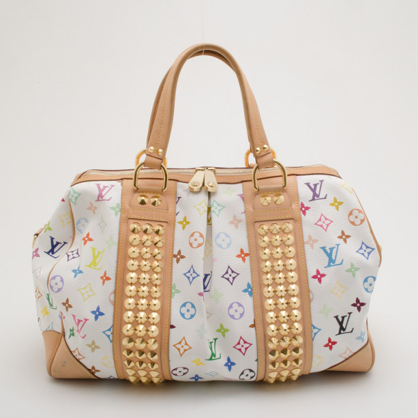 مملوكة مسبقًا Louis Vuitton White Multicolor Courtney GM Bag