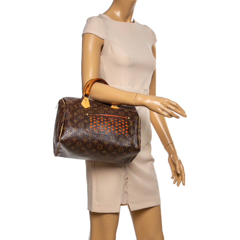 

Louis Vuitton Monogram Perforated Canvas Limited Edition Speedy 30 Bag, Brown