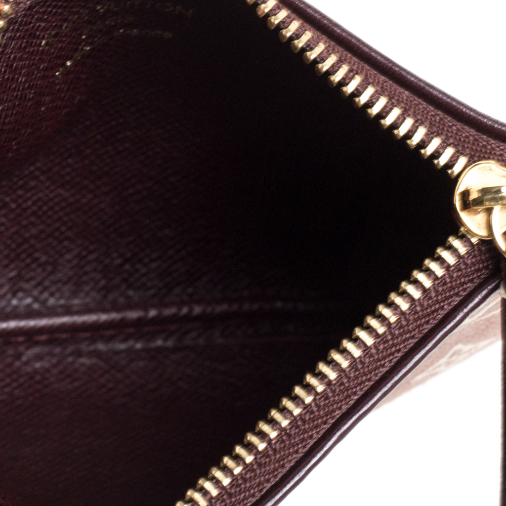 

Louis Vuitton Mini Lin Monogram Canvas Zippy Purse, Brown