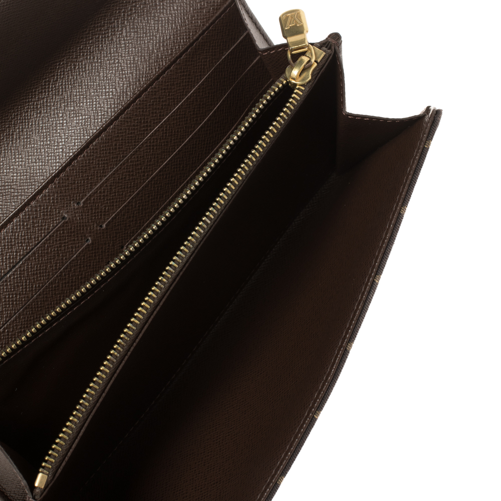 

Louis Vuitton Brown Monogram Mini Lin Canvas Porte Tresor International Wallet