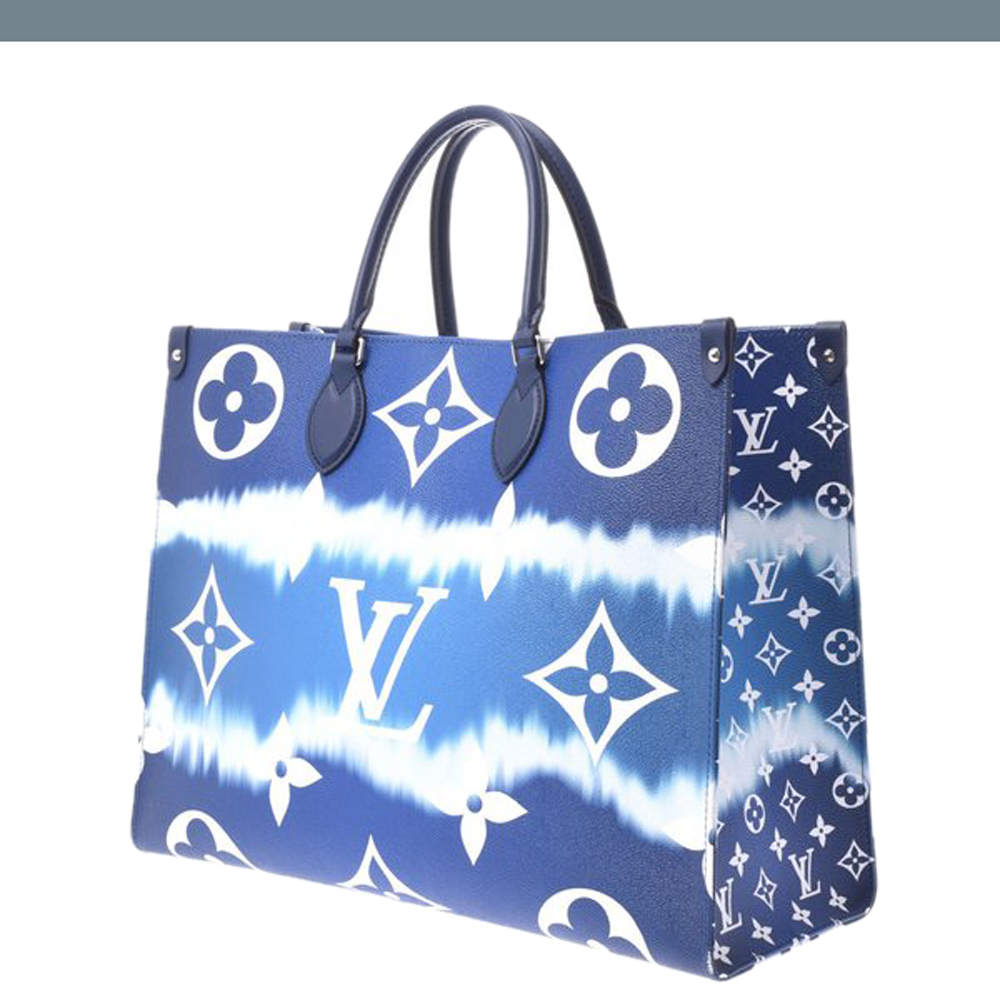 

Louis Vuitton Blue/White Monogram Canvas LV Escale on the Go GM Bag