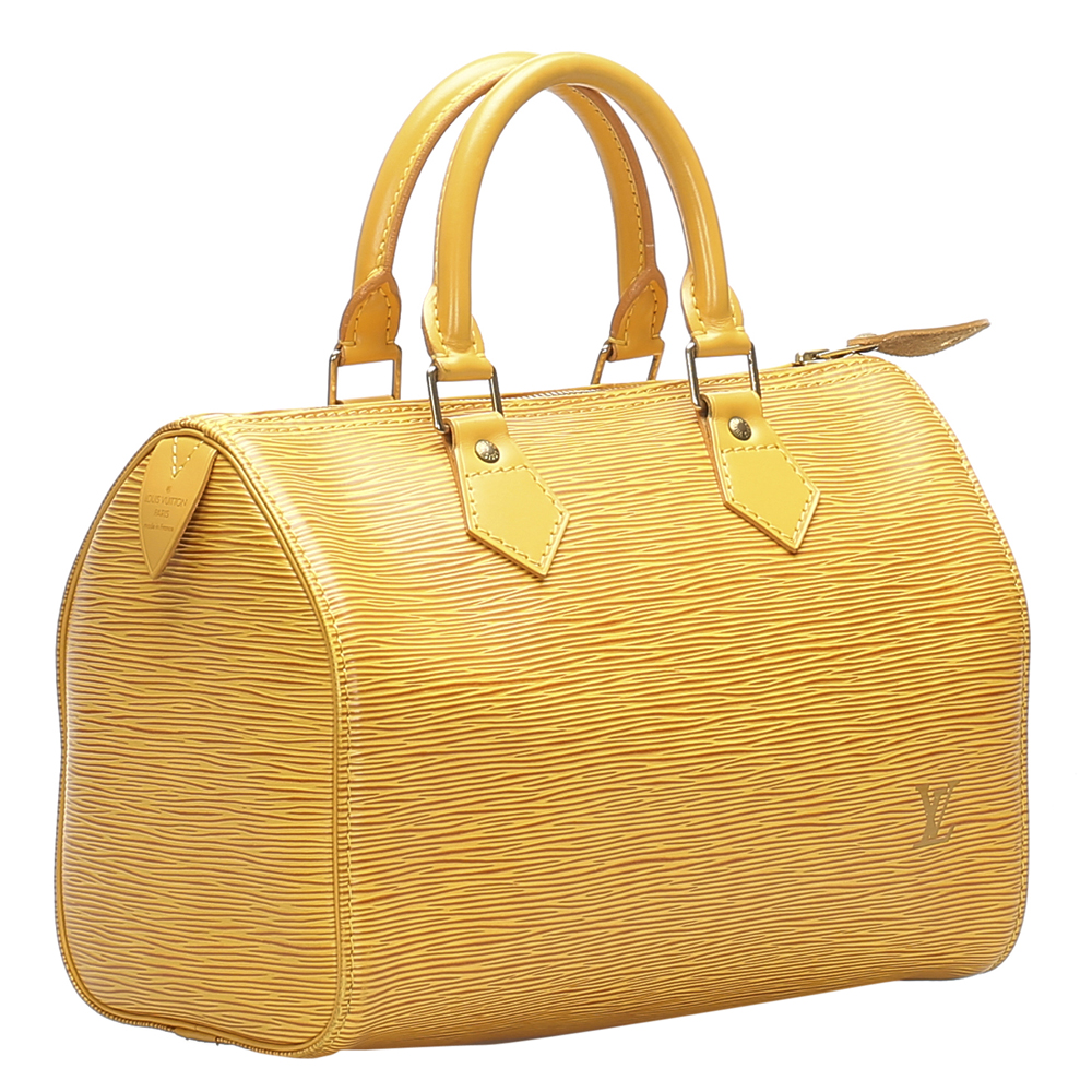 

Louis Vuitton Yellow Epi Leather Speedy Bandouliere 25 Bag