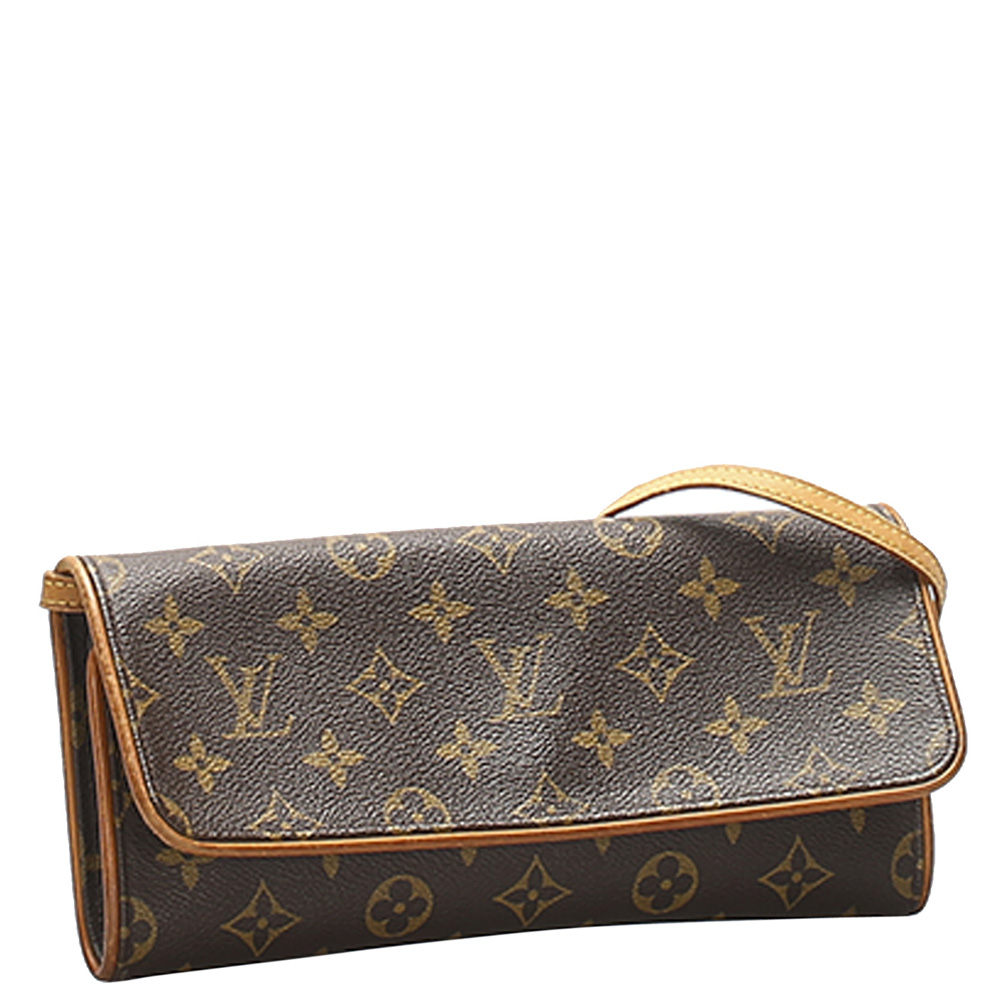 

Louis Vuitton Brown Monogram Canvas Pochette Twin GM Bag