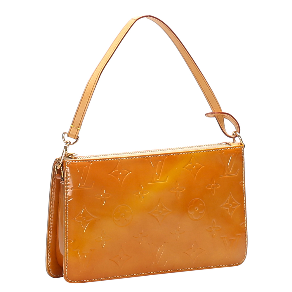 

Louis Vuitton Orange Monogram Vernis Lexington Pochette Bag