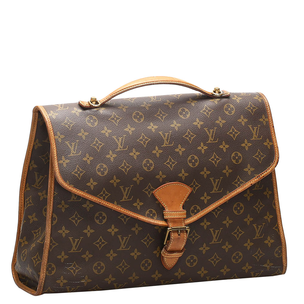 

Louis Vuitton Monogram Canvas Beverly Briefcase GM Bag, Brown