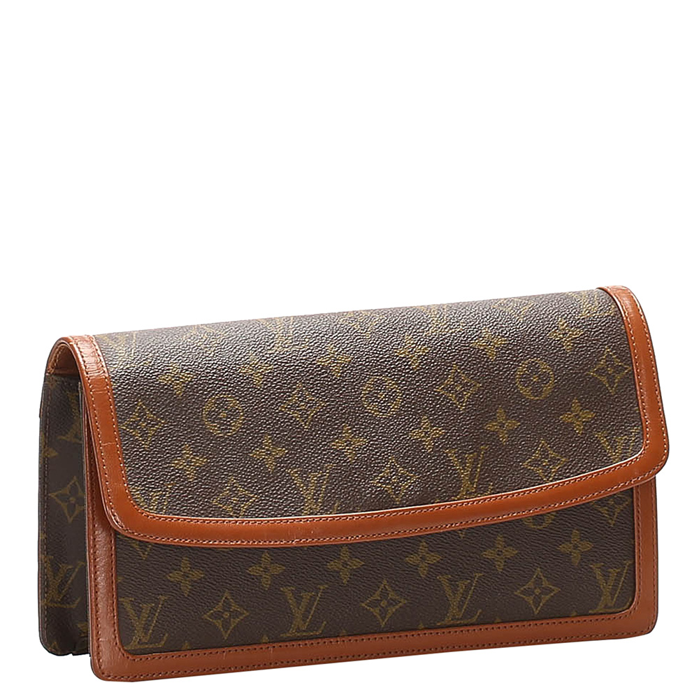 

Louis Vuitton Brown Monogram Canvas Pochette Dame GM Clutch