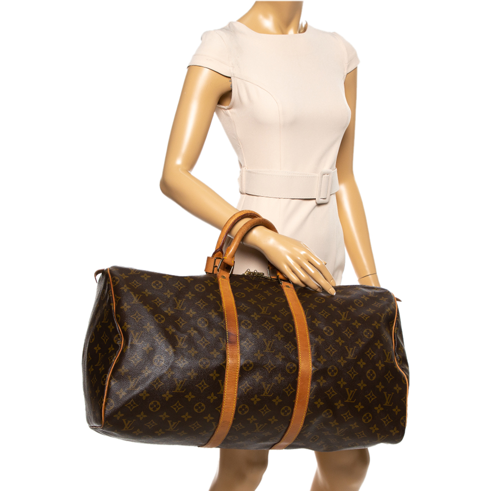 

Louis Vuitton Monogram Canvas Vintage Keepall 55 Bag, Brown