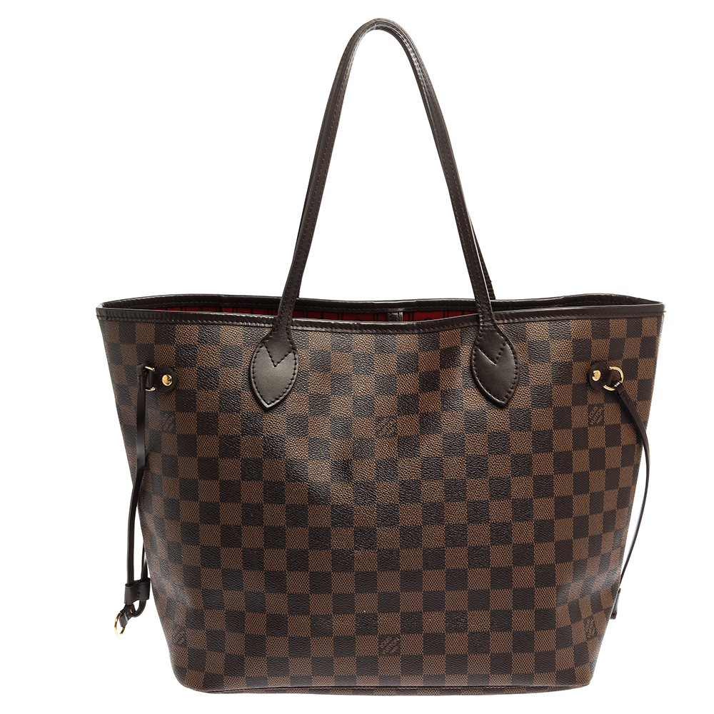 Pre Owned Louis Vuitton Damier Ebene Canvas Neverfull MM Bag