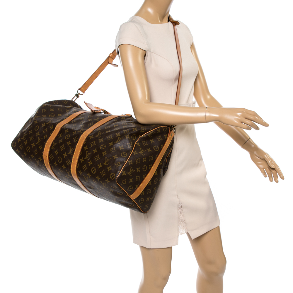 

Louis Vuitton Monogram Canvas Keepall Bandouliere 50 Bag, Brown
