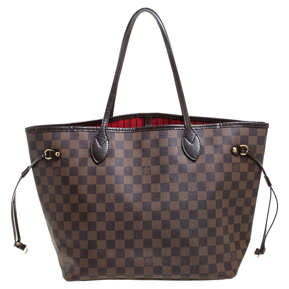 Pre Owned Louis Vuitton Damier Ebene Canvas Neverfull MM Bag