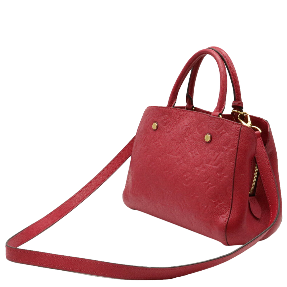 

Louis Vuitton Red Monogram Empreinte Montaigne BB Bag