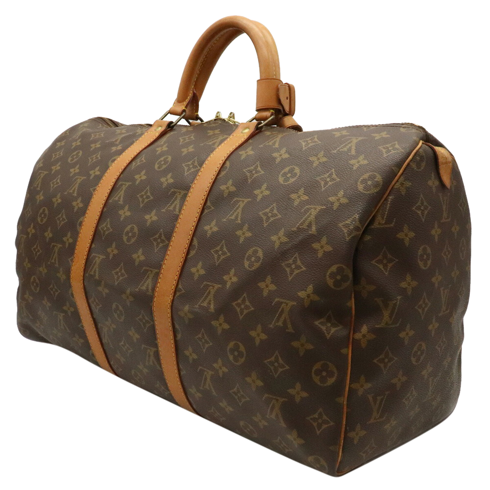 

Louis Vuitton Brown Monogram Canvas Keepall Bandouliere 50 Boston Bag