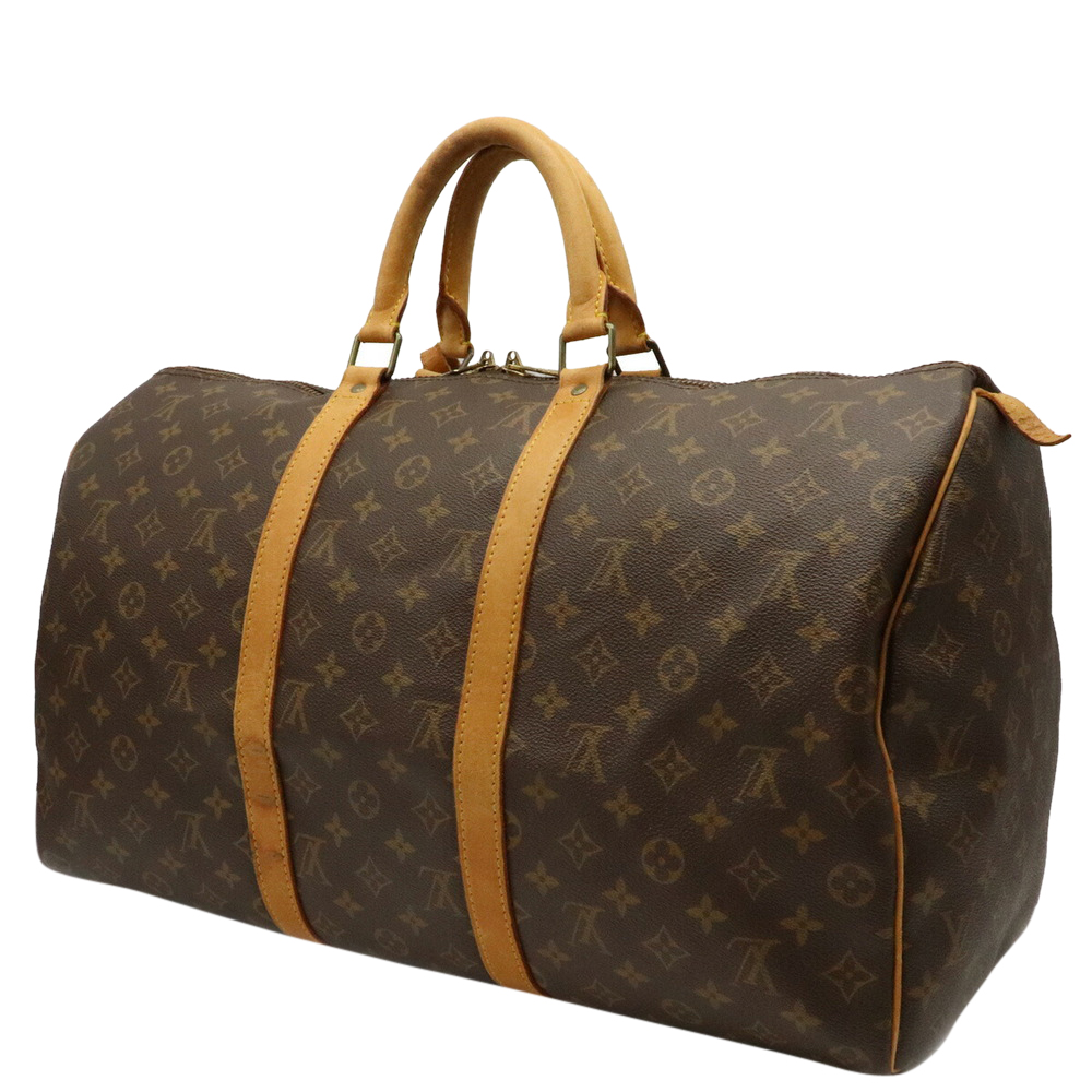 

Louis Vuitton Brown Monogram Keepall 50 Boston Bag