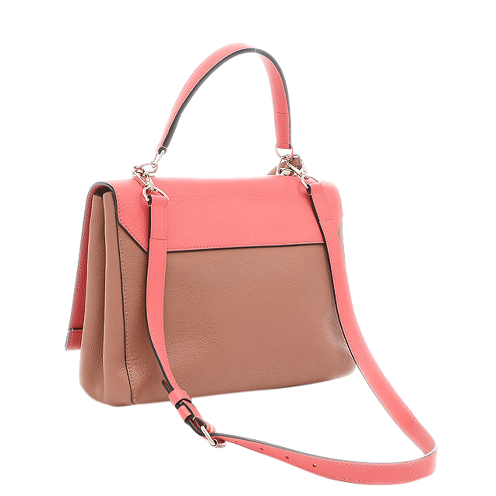 

Louis Vuitton Pink/Brown Leather Lock Me MM Bag