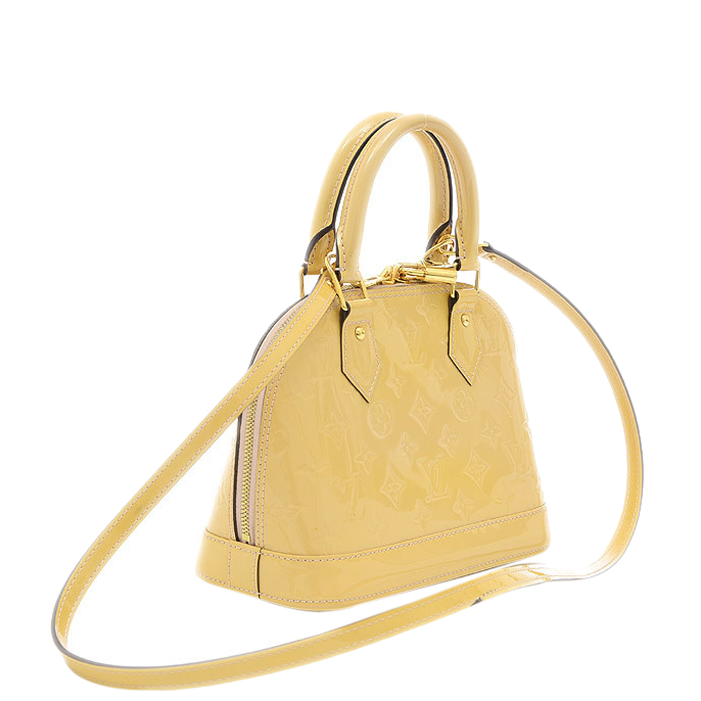 

Louis Vuitton Yellow Monogram Vernis Alma BB Bag