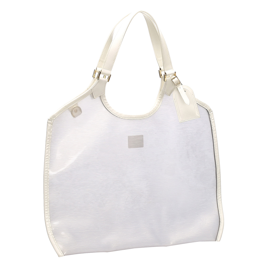 

Louis Vuitton White Epi Leather Plage Baia Tote Bag