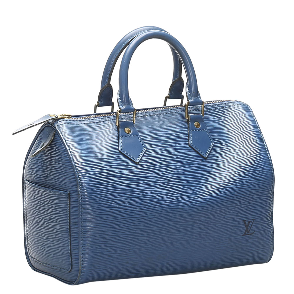 

Louis Vuitton Blue Epi Leather Speedy 30 Bag