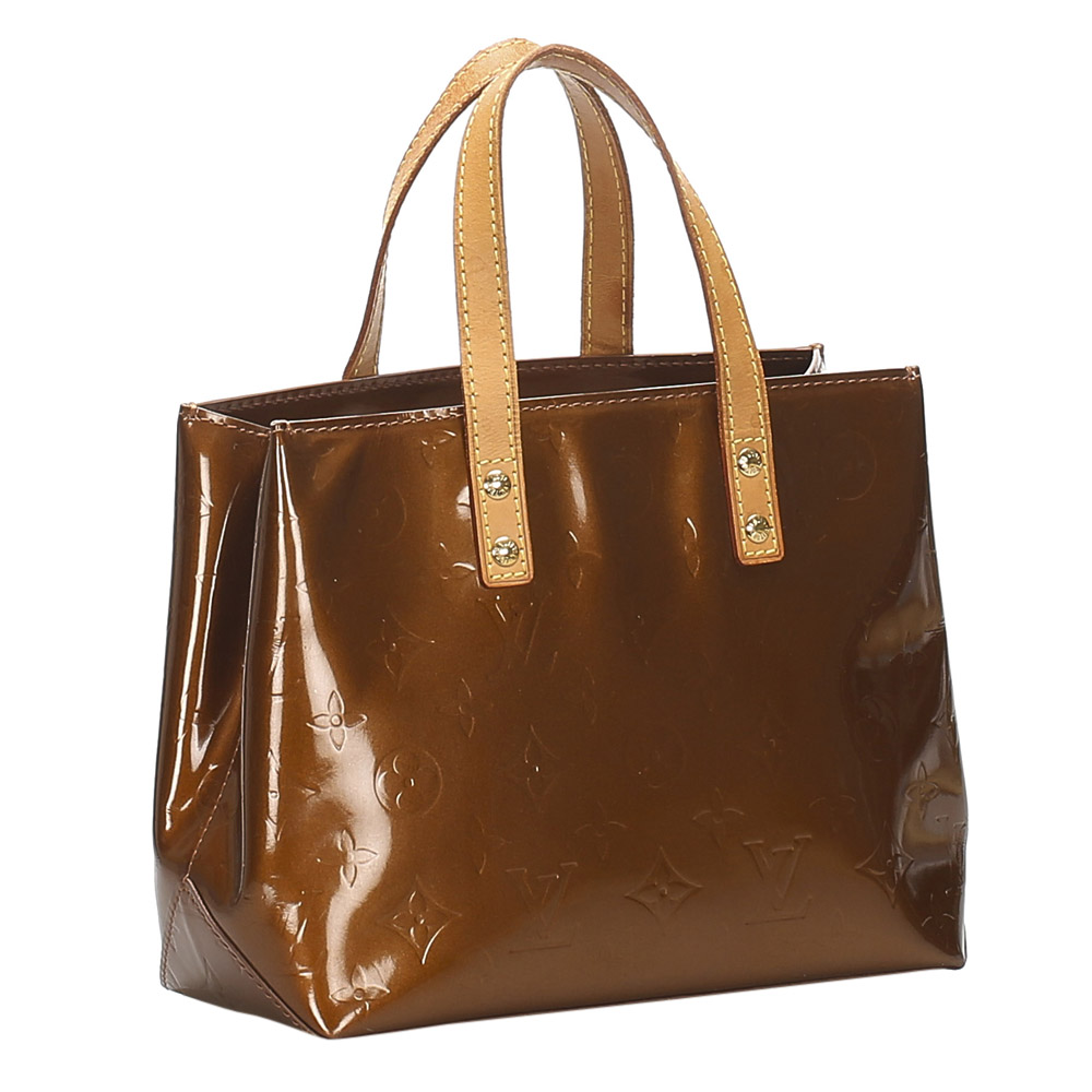 

Louis Vuitton Brown Monogram Vernis Reade PM Bag, Beige