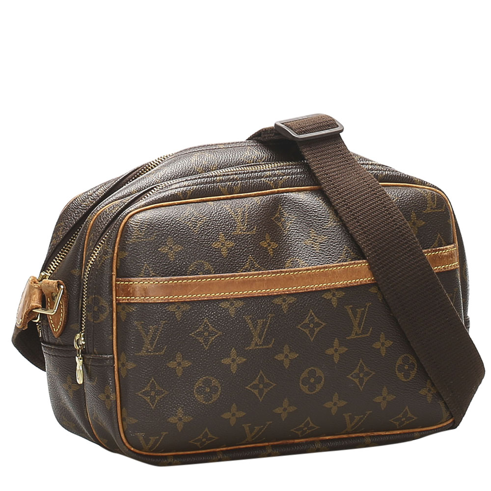 

Louis Vuitton Monogram Canvas Reporter PM Bag, Brown