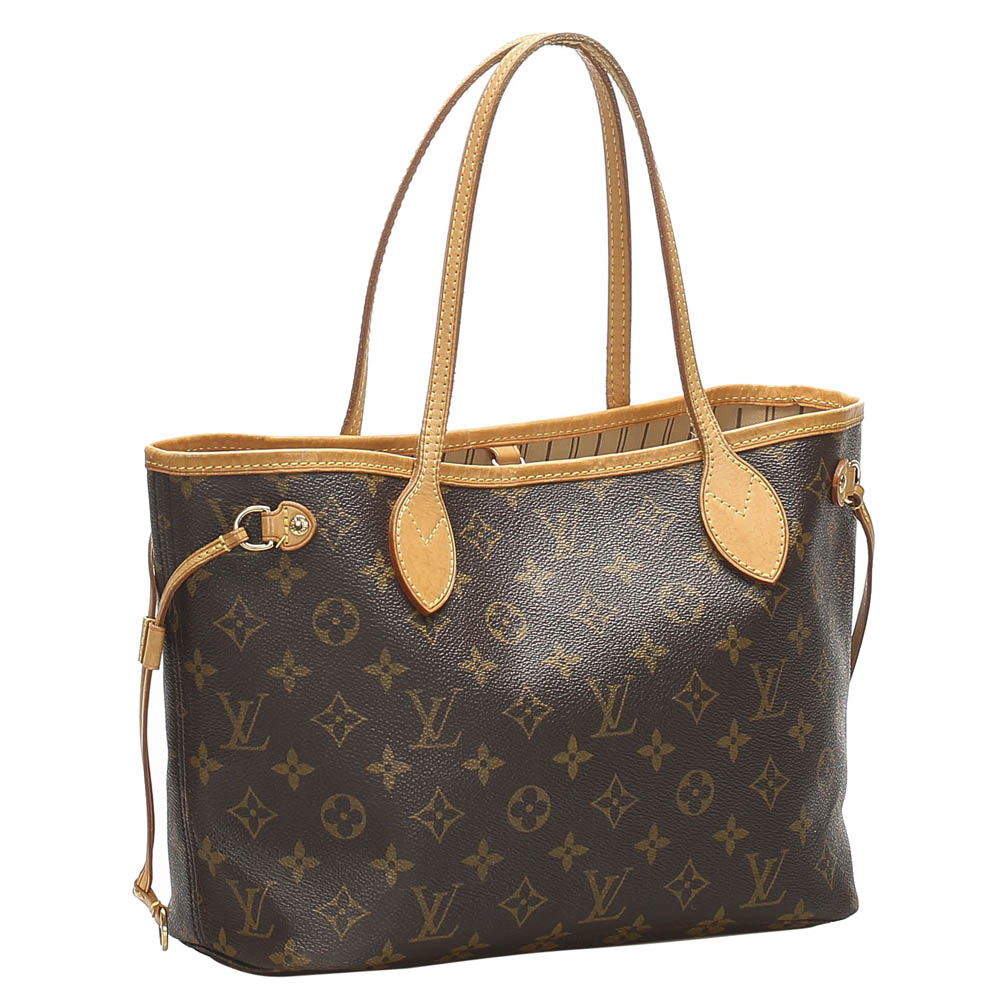 

Louis Vuitton Monogram Canvas Neverfull PM Bag, Brown