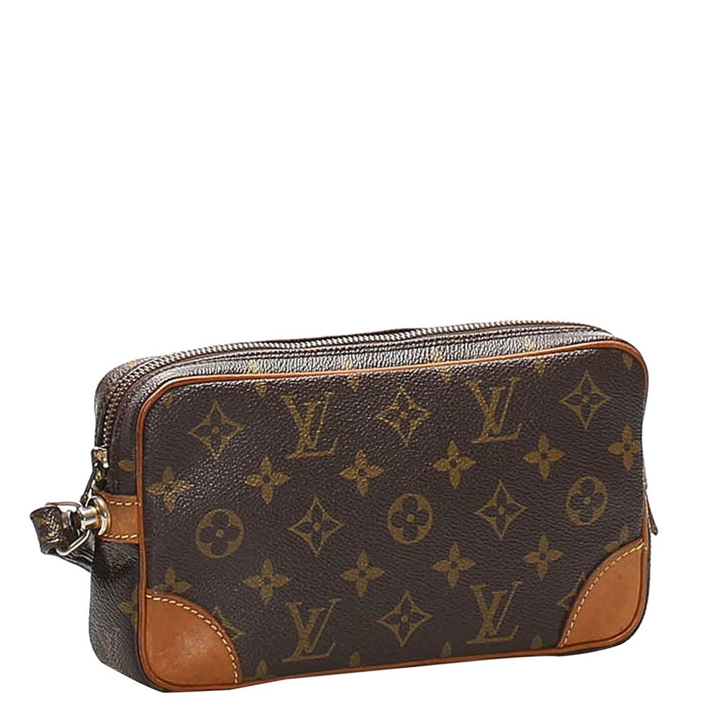 

Louis Vuitton Brown Monogram Canvas Marly Dragonne PM Clutch